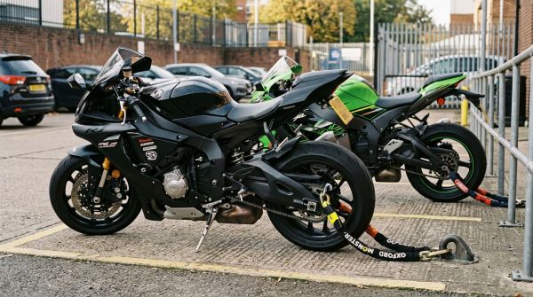 What are the recommended security chains for securing sport bikes in UK urban environments?